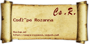 Csépe Rozanna névjegykártya